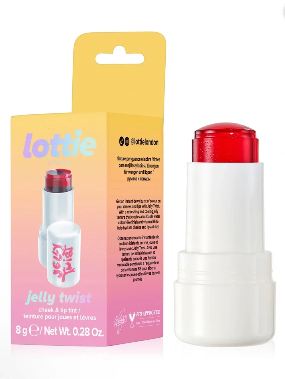 Lottie London Jelly Twist Cheek & Lip Tint - Pink Passion